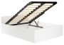 Slatted bed NORE CLP, 100x200 cm., white