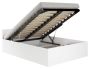 Bed with bedding box and mattress NORE CLP, 140x200 cm.,, white