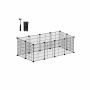 Small animal enclosure made of metal 123 x 63 x 41 cm, black