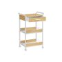 Kitchen trolley 60x40cm., white/light brown