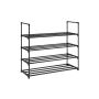 Set of 2 shoe shelves 30x92x74cm., black