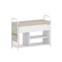 Hallway bench 30x80.6x62.5cm., white/cream color
