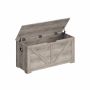 Shoe bench with storage box 40x100x46cm., light brown