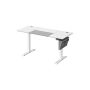 Electric height-adjustable desk 60x140x120cm., white/gray