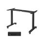 Height-adjustable desk with memory function, black