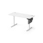 Electric height-adjustable desk 60x140x120cm., white/gray