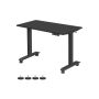Height-adjustable electric desk 120 x 60 cm, black