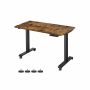 Height-adjustable electric desk 140 x 70 cm, vintage/black