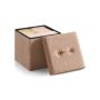 Hallway bench 38x38x38cm., cream/black