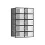 Shoe boxes 12 pieces 33.5x23.2x14.3cm., black