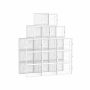 Set of 12 shoe boxes 35x25.5x19cm., white