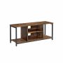 TV cabinet with open compartments 40 x 120 x 50 cm, vintage brown - black