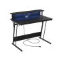 Desk with LED lighting 60x100x91cm., black