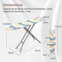 Ironing board, 7 height positions, 121 × 64–82 × 34 cm