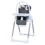 Highchair, 2 trays, Grey, 72 × 90.5–116.5 × 54 cm