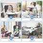 Highchair, 4 in 1, Grey, 60 × 89 × 110 cm