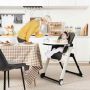 Highchair, 57.2 × 76.2 × 81.3–104.1 cm