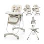 Baby high chair, 7 height levels, White, 102 × 92–110 × 59 cm