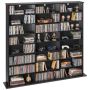 Медиа-шкаф VEVOR DX0202-C250421S-01-Black, 8 уровней, Чёрный, 142 × 130 × 22 см