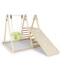 Wooden climbing play set, 4 in 1, 185 × 120 × 115 cm