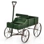 Wooden pot-trolley, 2 planting sections, 62.23 × 34.29 × 60.96 cm