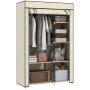 Fabric wardrobe Homcom 103x43x162.5cm., beige/black