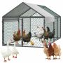Металлический курятник VEVOR CRCFG0102, для 4–6 кур, 2 двери, 1 × 2 × 1 м