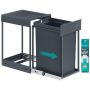 SONGMICS undermount trash can, 20 l, Gray, 34.7 × 25.7 × 43.4 cm