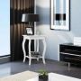 Bedside tables, 2 pcs., 2 shelves, White, 40 × 40 × 60 cm