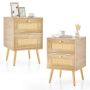 Bedside tables, 2 pcs., 2 drawers each, 40 × 40 × 59 cm