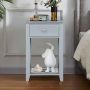 Nightstand, 1 pc, Gray, 16 × 24 × 12 in