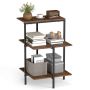 Bedside table, 3 open shelves, 43 × 43 × 63 cm