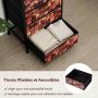 Bedside table, 4 drawers, 40 × 83 × 29 cm