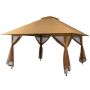 Portable outdoor gazebo, 4 mesh walls, 400 × 400 × 245–305 cm