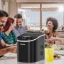 Portable ice cube maker, Black, 25 × 36 × 33 cm