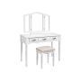 Elegant vanity table with folding mirror