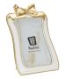 Photo frame, White and gold, 20.5 × 28.6 × 2 cm