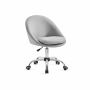 Adjustable height upholstered office chair, gray