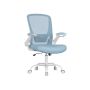 Office chair 64x64x107cm., light blue/white
