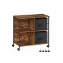 Office cabinet 37.5x73.5x69cm., brown/black
