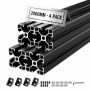 Alumiiniekstruusioprofiilien sarja VEVOR 4040T-200-4-H, 4 kpl, Musta, 95 × 95 × 211,4 cm
