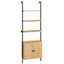 Hanging shelf with cabinet, 3 open shelves + 1 adjustable shelf, 59.7 × 30.5 × 180.3 cm