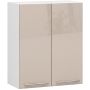 Keittiön seinäkaappi OLIWIA, 2 ovea, Valkoinen ja beige, 60 × 72 × 30 cm
