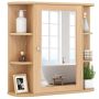 Wall-mounted bathroom cabinet, 6 compartments, 65 × 64 × 17 cm