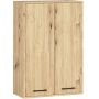 Ripustettava kylpyhuonekaappi FIN H934 W64, 2 ovea, tammi, 64 × 94 × 30 cm