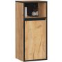 Seinään ripustettava kylpyhuonekaappi VAMI W35, 1 ovi, ruskea/musta, 35 × 80 × 30 cm