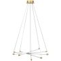 Riippuva LED-valaisin Aosom, 50 W, 5800 lm, Kultainen/valkoinen, Ø82 × 124 cm