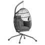 Hanging rocking chair Outsunny 120x88x192cm., black
