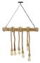 Riippuvalaisin Mauro Ferretti Bamboo/Rope, 6 valopistettä, 80 × 120 × 15 cm