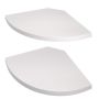 VASAGLE hanging corner shelves, 2 pcs., fan-shaped, White, 20 × 20 × 1.2 cm